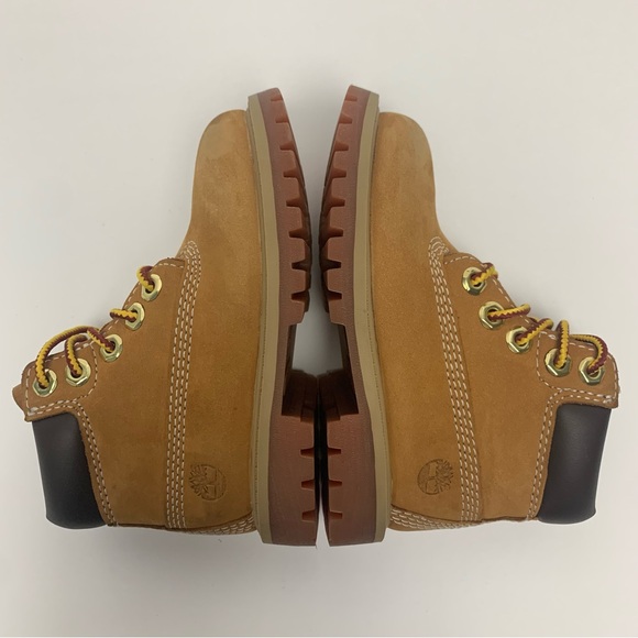 Timberland Premium Waterproof Wheat Nubuck Unisex Toddler Boots Size 7 - Picture 12 of 14